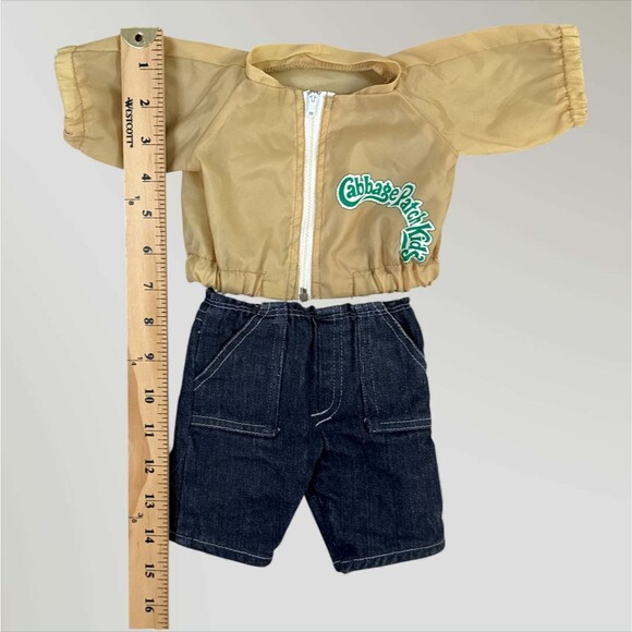 Vintage Cabbage Patch Kids CPK Yellow Zip Up Jacket and Blue Jeans Pants - Picture 7 of 7